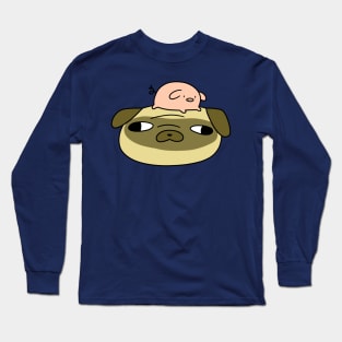 Pug Face and Mini Pig Long Sleeve T-Shirt